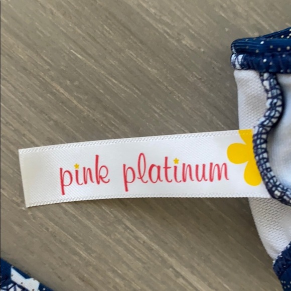 Pink Platinum NWOT Navy/Glitter Bikini with Pink - Picture 5 of 5
